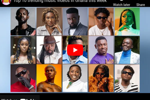 Top 10 trending music videos in Ghana this week